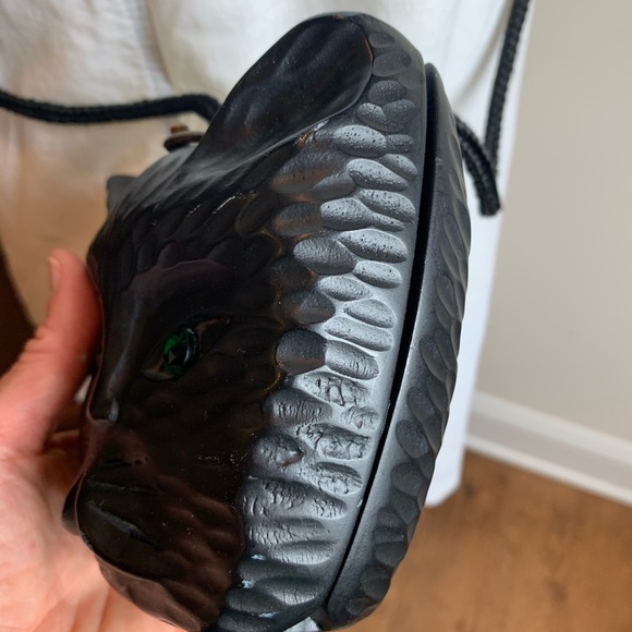 Timmy Woods black cat purse green eyes - Picture 4 of 8